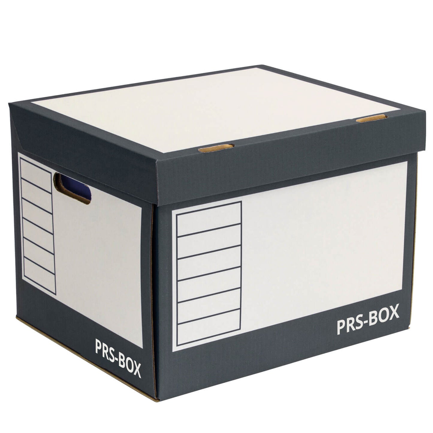 PRS Deckelbox Weiß/Anthrazit, 10 Stück