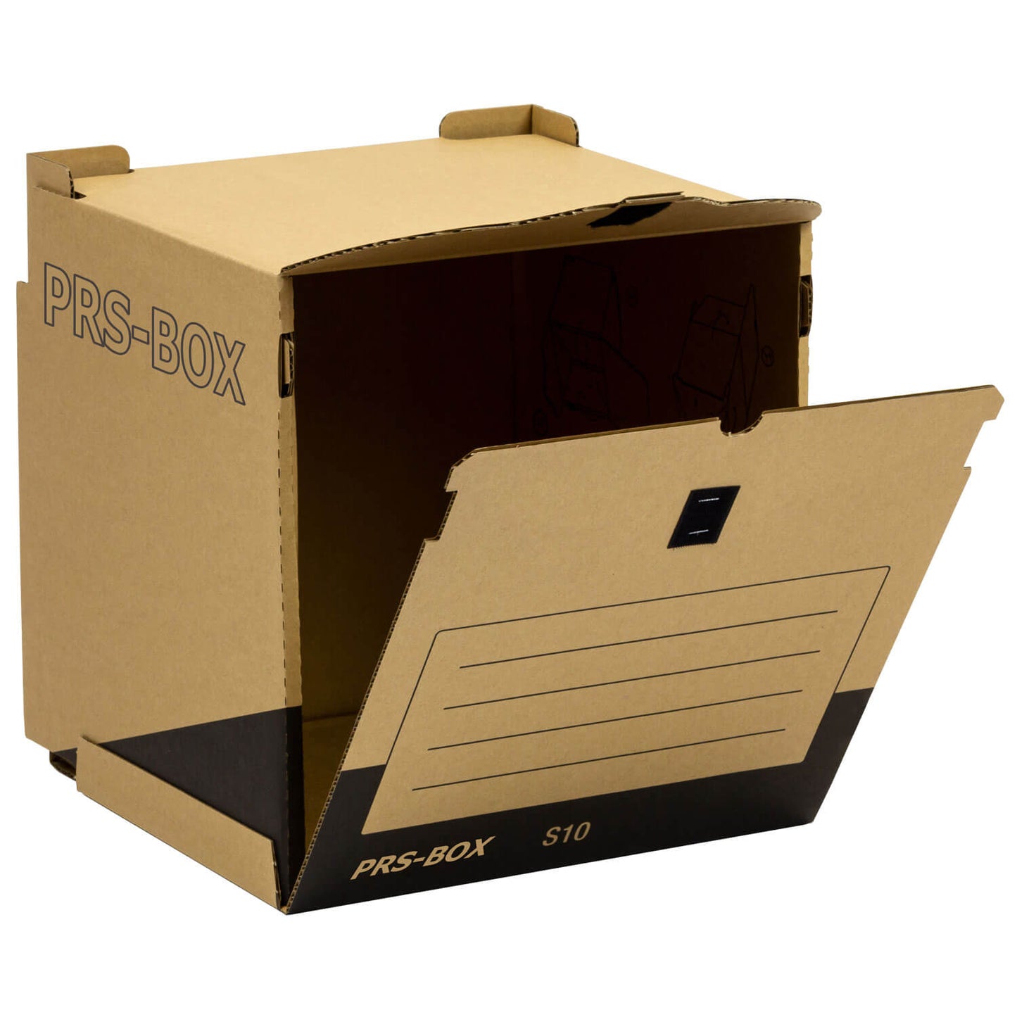 PRS Sammelbehälter S10, Natur/Schwarz, 10 Stück