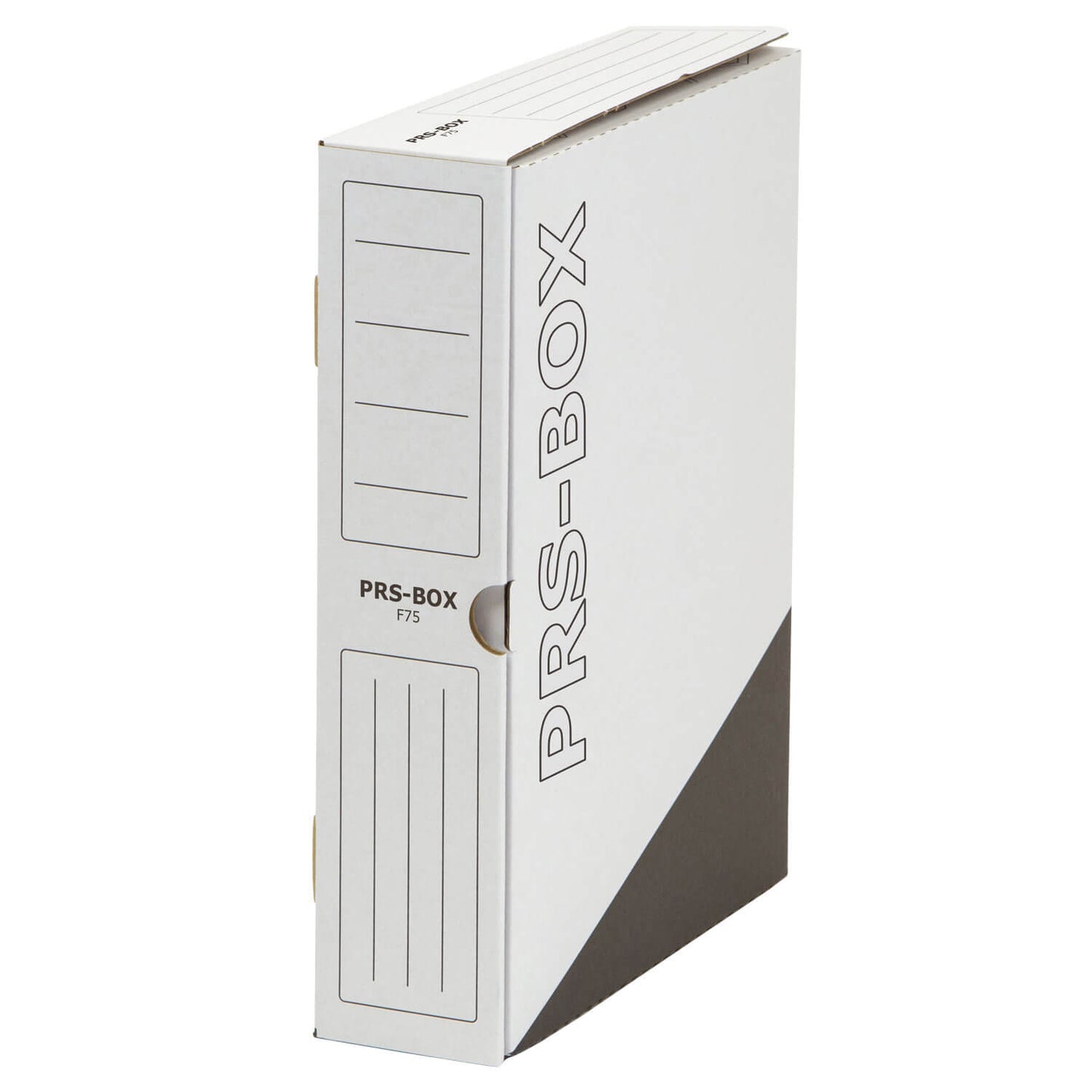 PRS Ablagebox F75, Weiß/Schwarz, 75mm, 20 Stück