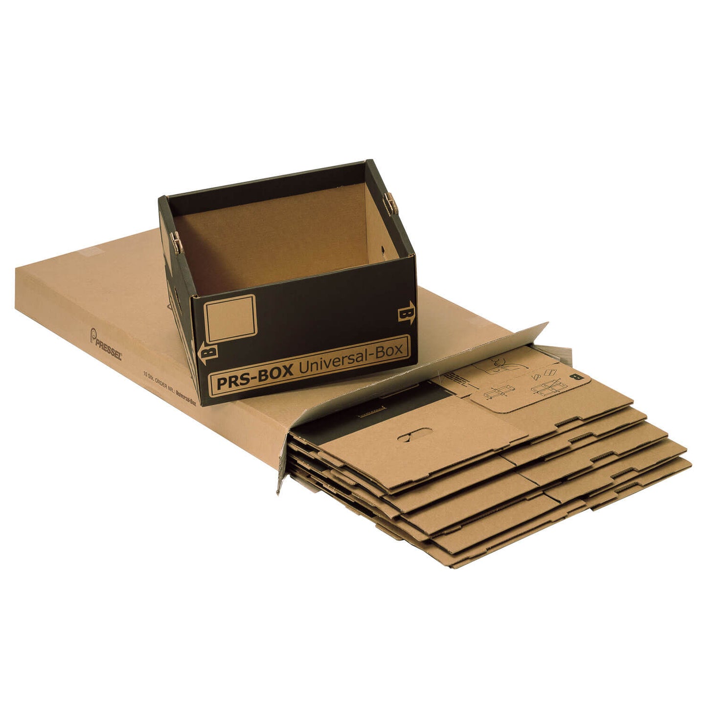 Boîte universelle PRS, marron, 10 pièces