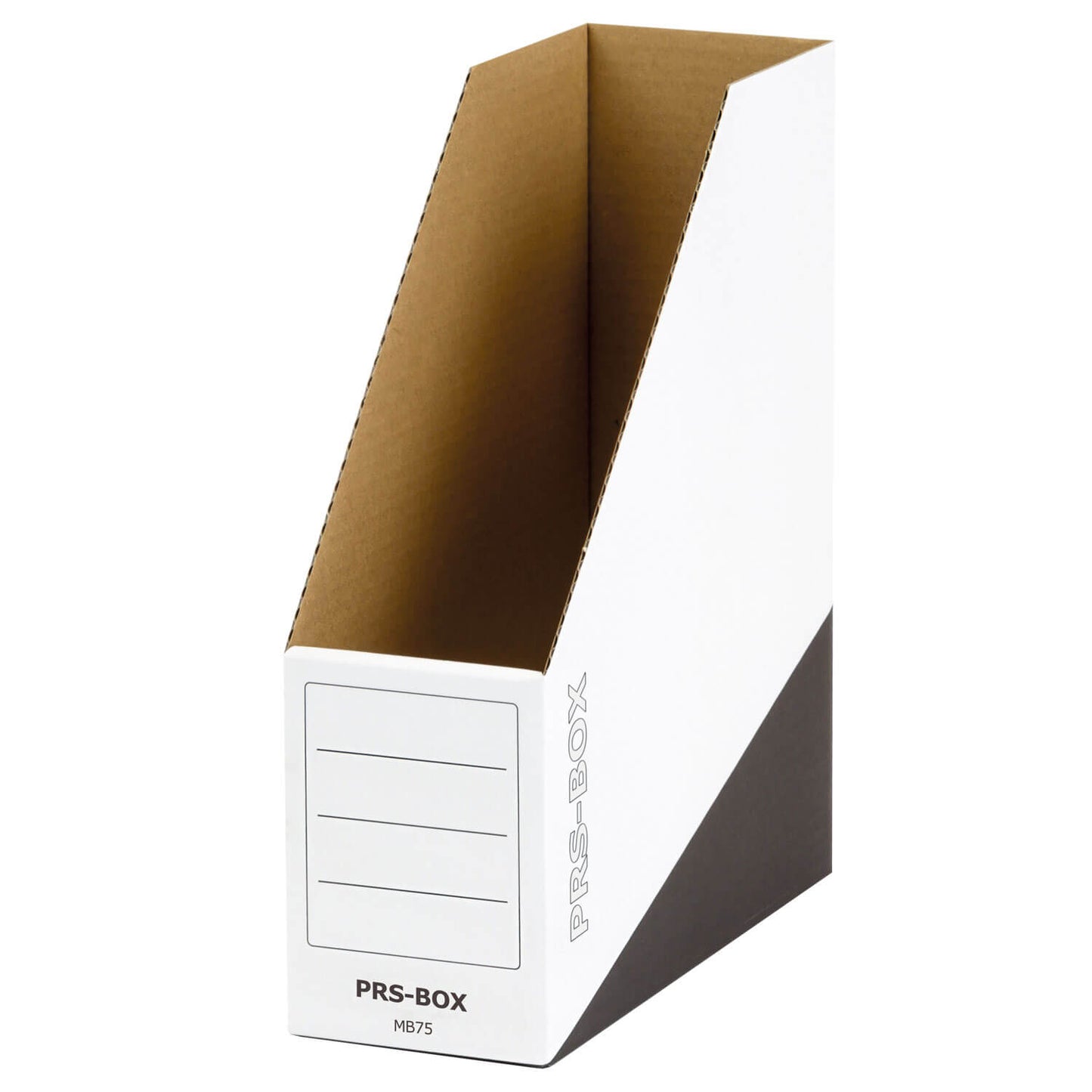 PRS Magazine-Box MB75 für A4, Weiß/Schwarz, 75 mm, 20 Stück