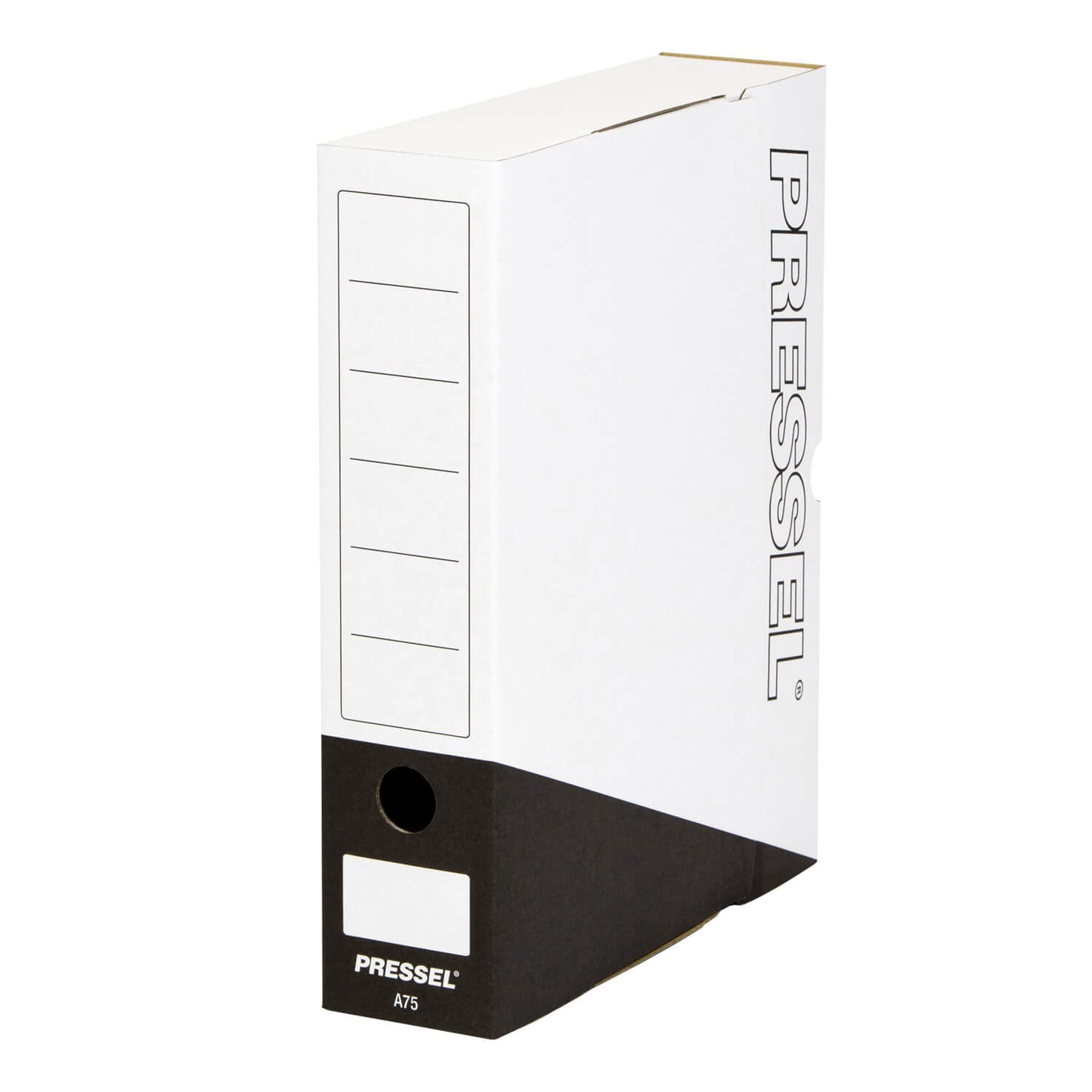 Pressel archive box A75, white/black, 75mm, 20 pieces