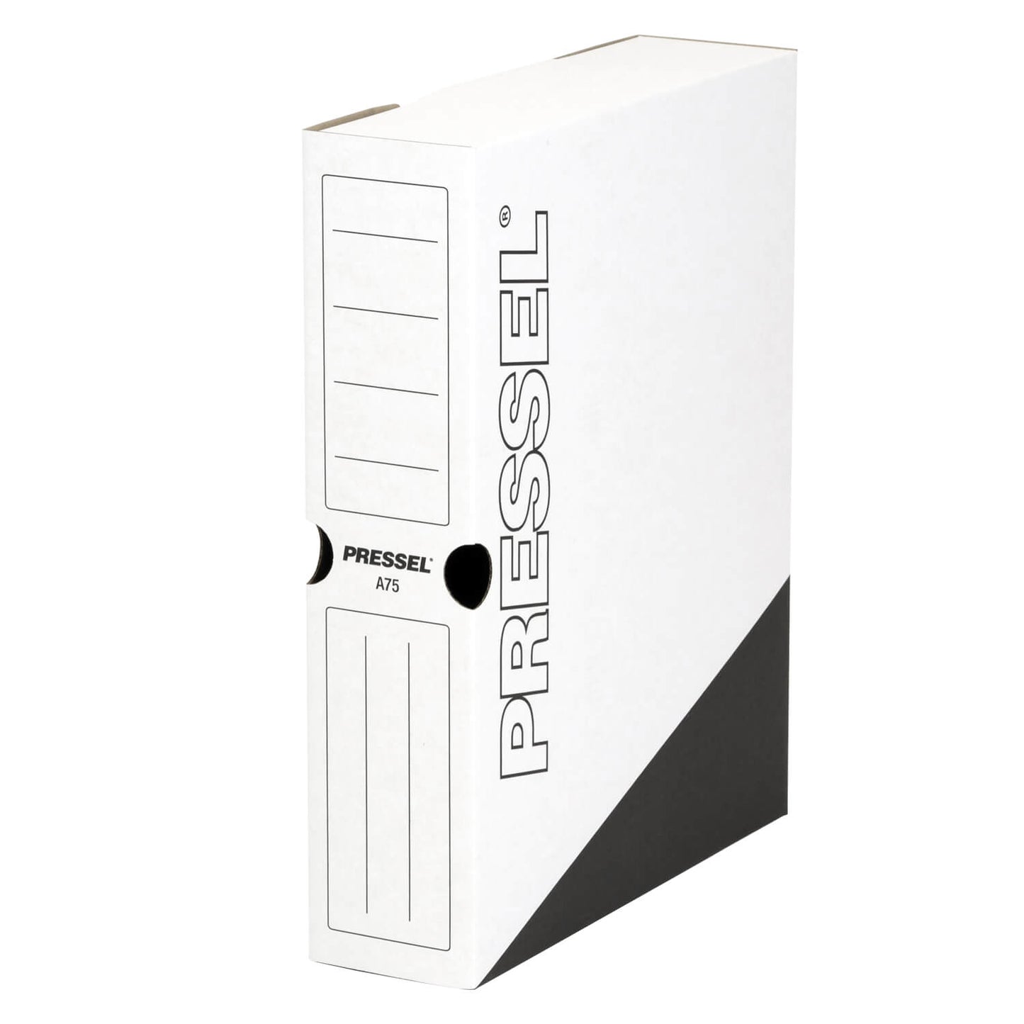 Pressel archive box A75, white/black, 75mm, 20 pieces