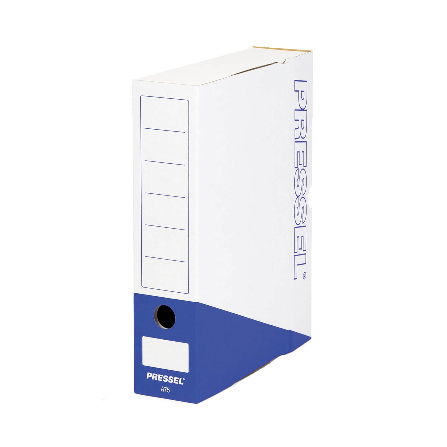 Pressel archive box A75, white/blue, 75mm, 20 pieces