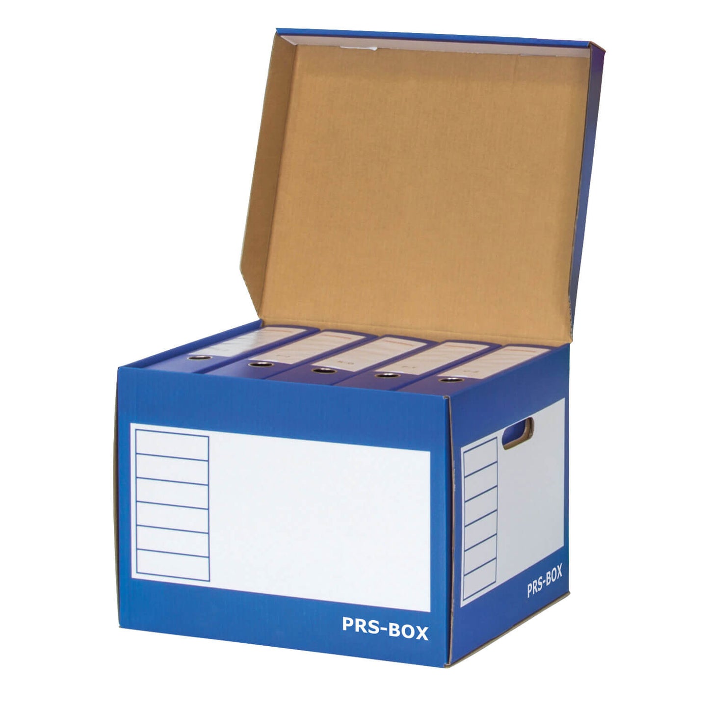 PRS Deckelbox Weiß/Blau, 10 Stück