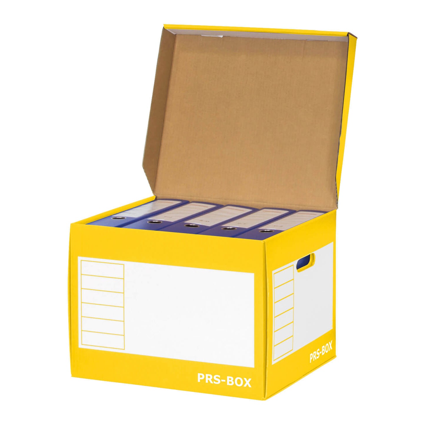 PRS Deckelbox Weiß/Gelb, 10 Stück