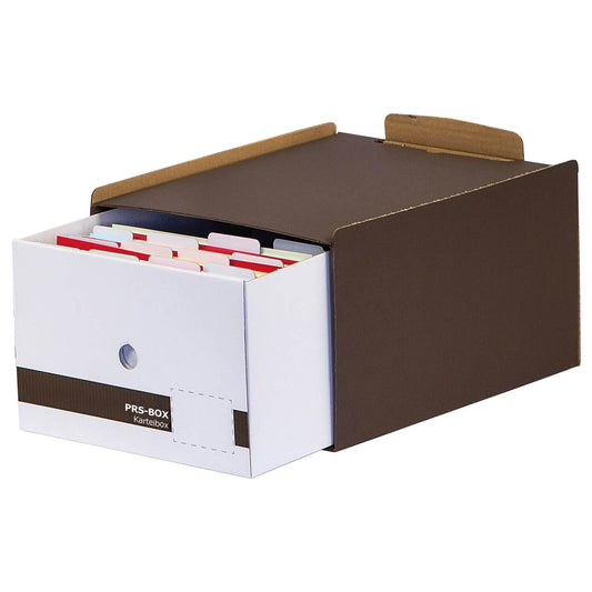 PRS Karteibox A5, Braun, 10 Stück