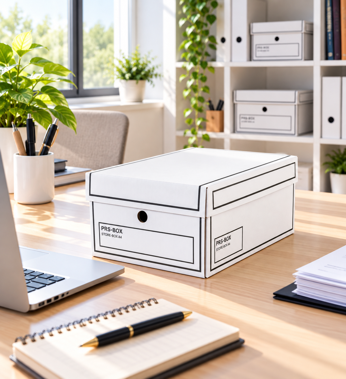 Boîtes de classement PRS A4, blanc, 1 + 1 paquet gratuit