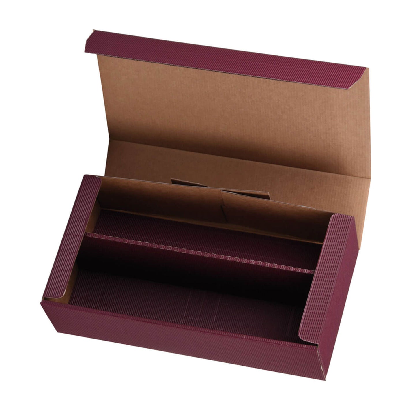 PRS-EP Flascheneinlage für Flaschenklappschachtel im "OpenWave" Design für 2 Flaschen, 4 Farben, 25 Stk./Pkg.