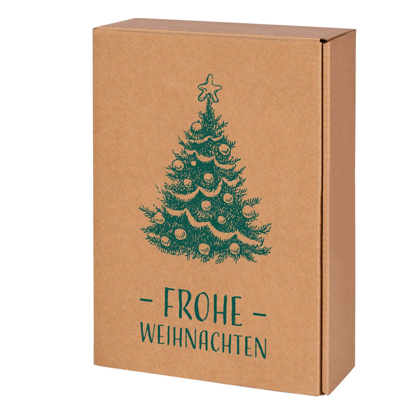 PRS-EP Flaschenklappschachtel für 2 oder 3 Flaschen "Frohe Weihnachten", 25 Stk./Pkg.