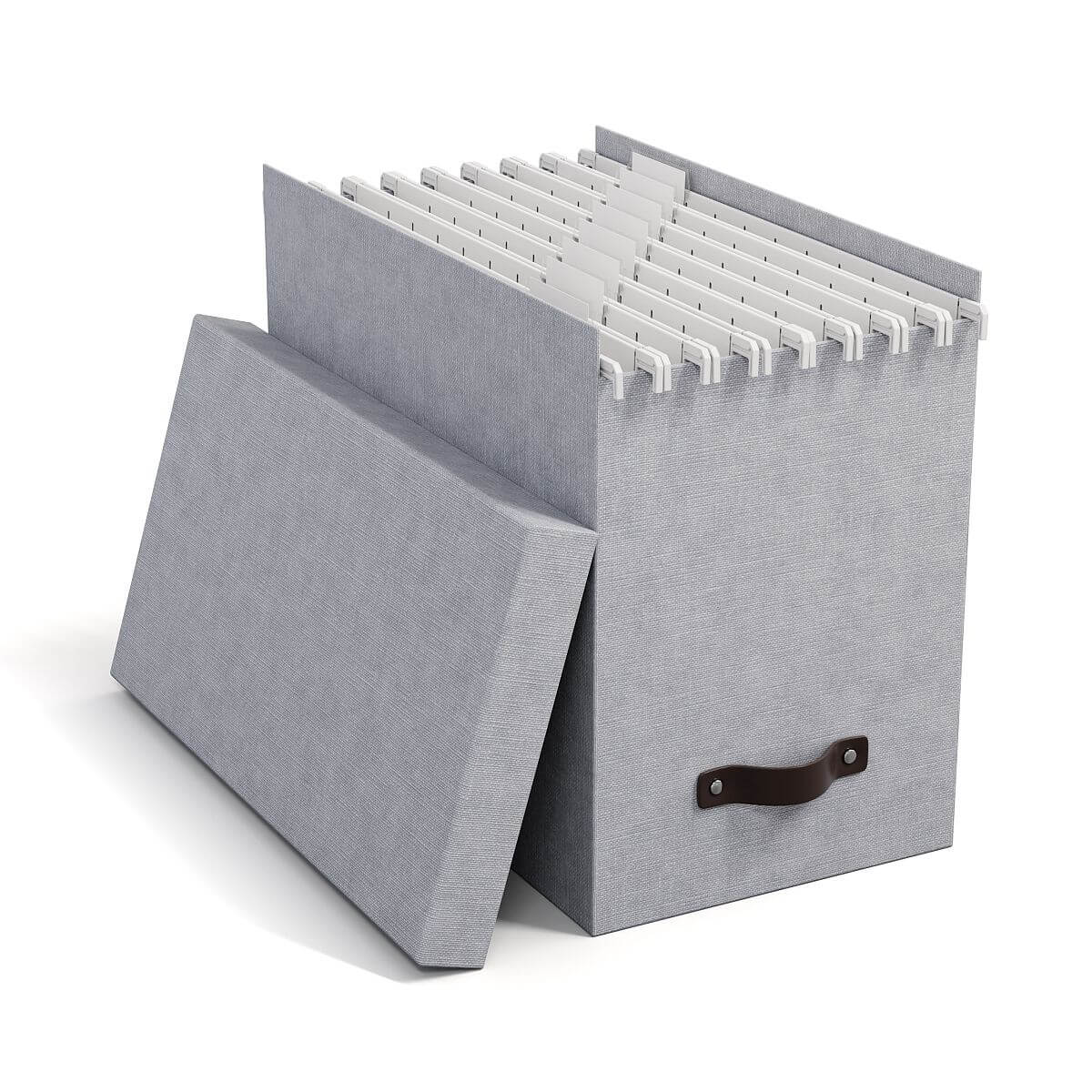 BIGSO Hängemappenbox JOHAN inkl. 8 Hängemappen, Hellgrau, 1 Stück - Ab Mitte Dezember erhältlich