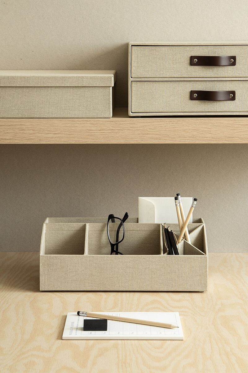 BIGSO Schreibtischorganizer ELISA, Leinen, 1 Stück  - Ab Mitte Dezember erhältlich